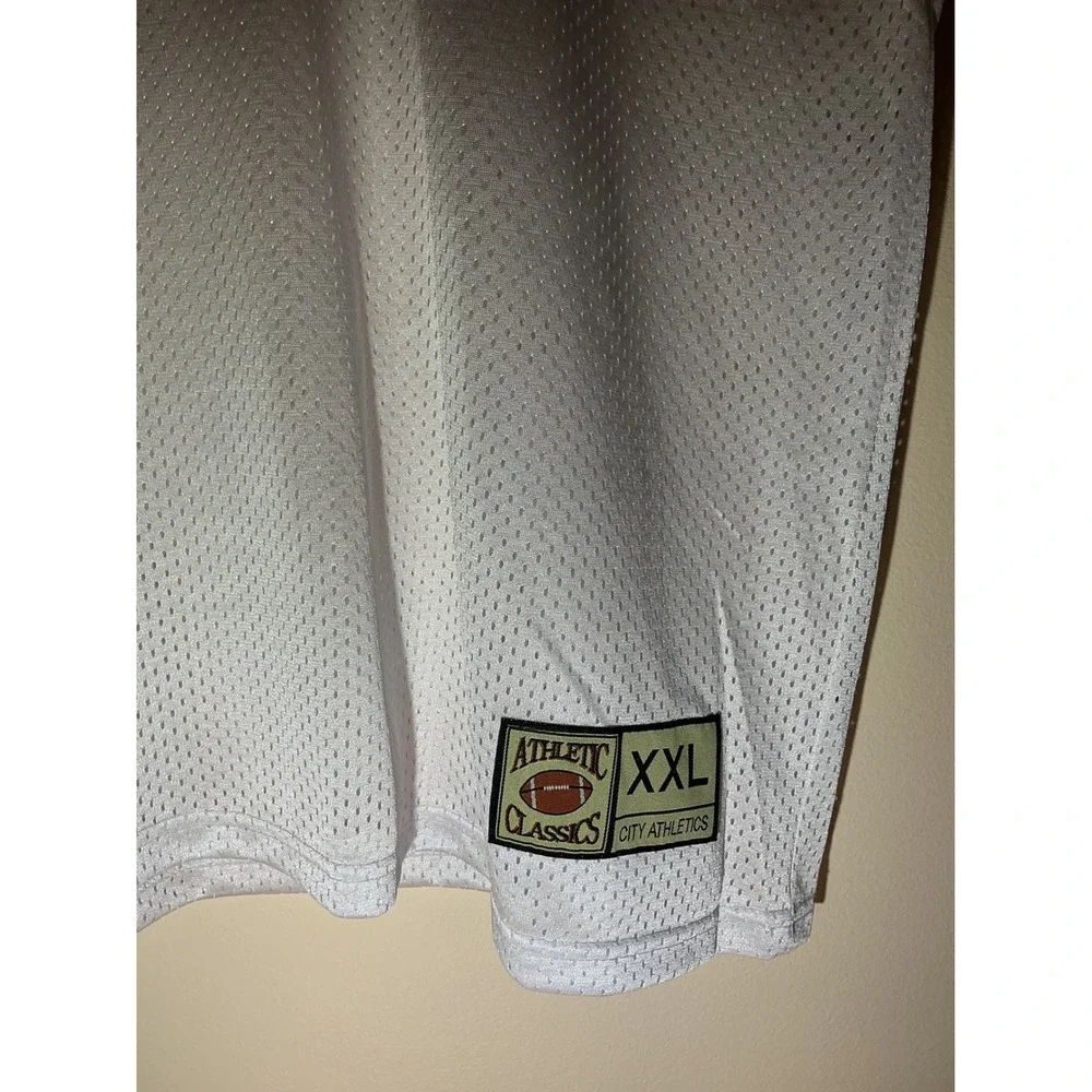 Vintage‎ Rare ASG Athletics Mens XXXL White Green Gold Football Jersey #4 NWT
